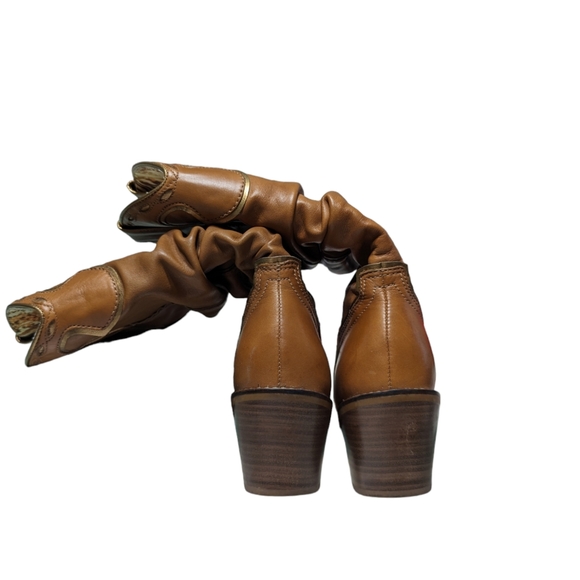 Gianni Bini Wade211 Brown Slouchy Cowboy Boots Size 7 Medium - Picture 9 of 11